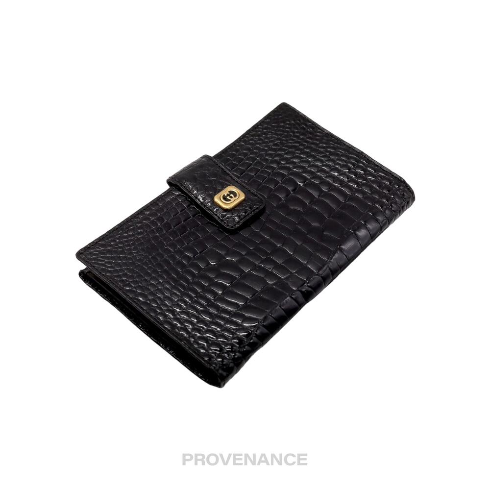 🔴 Gucci Long Wallet - Black Crocodile - Picture 6 of 12